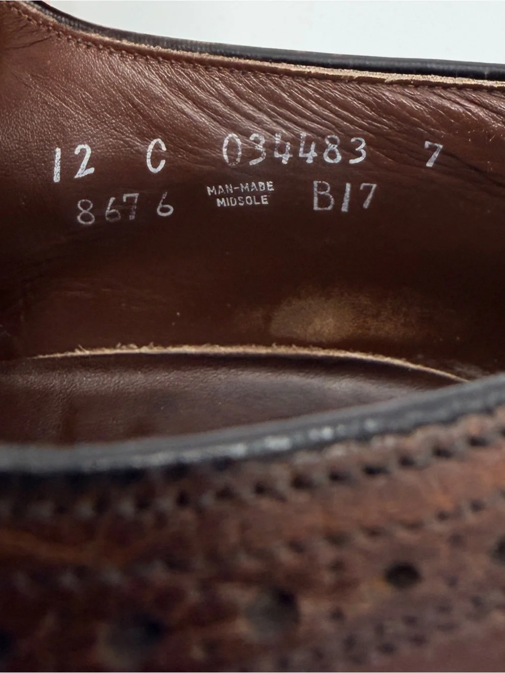 Vintage Freeman Free-Flex Wingtip Oxfords, Men’s size 12 C, Good Condition